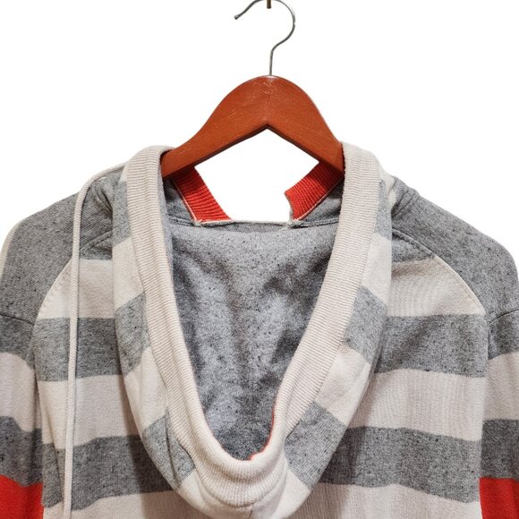 Le 31 Par Simons Men's Hoodie Size XL Striped Gray & White 100% Cotton - Picture 8 of 11